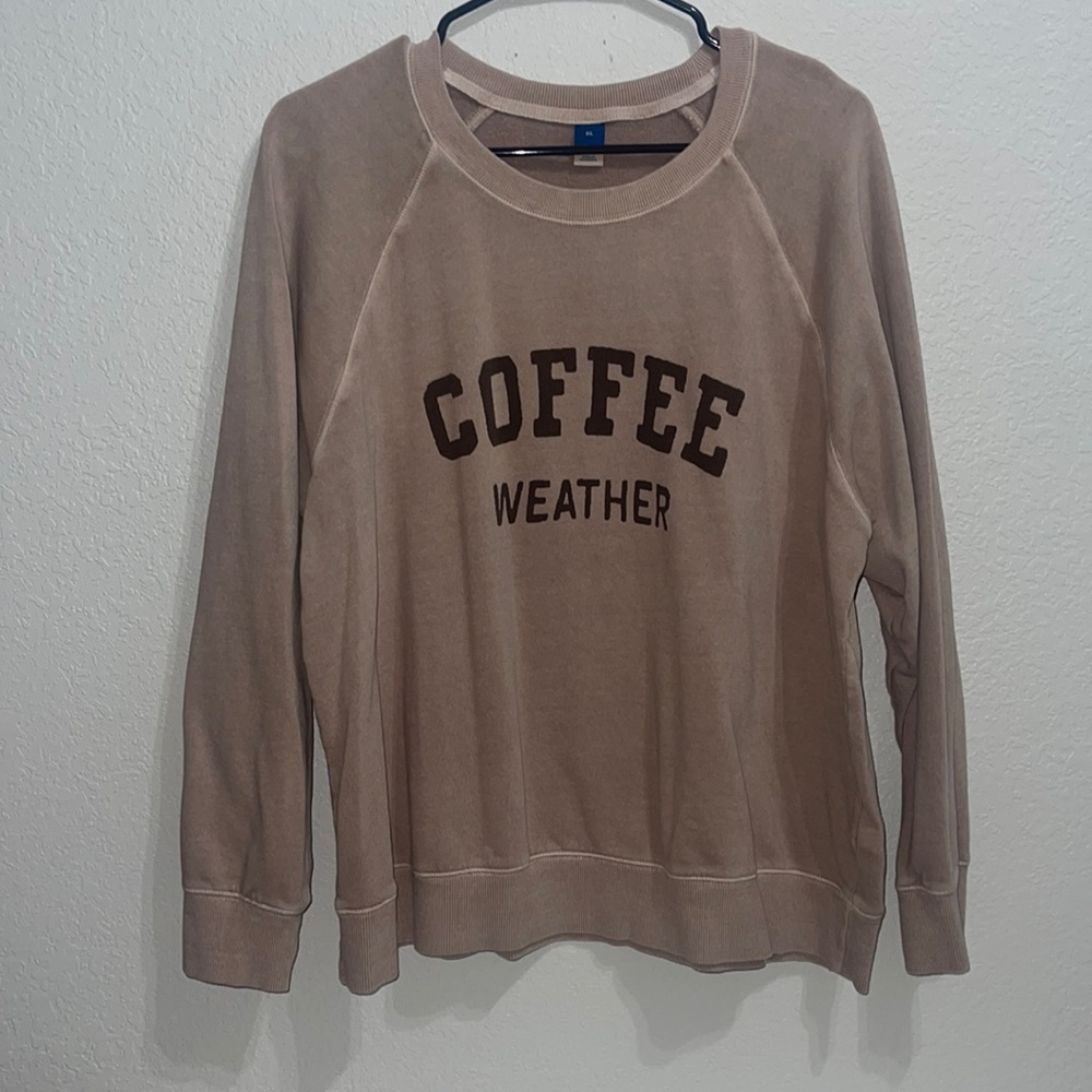Womens size XL Coffee weather sweater! So cute!